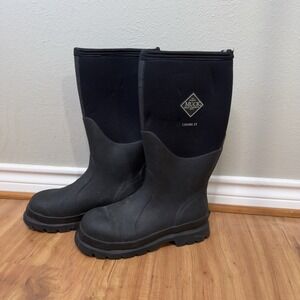 Original Muck Boots Mens 6  Womens 7 Chore ST High Boot Classic Steel Toe Black